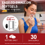 Clean Organics Astaxanthin 12mg softgels, triple strength antioxidant supplement, shown in the image.